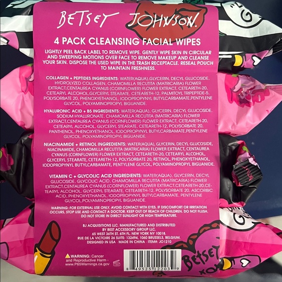 Betsey Johnson Earring, Facial wipes and eye/cheek mask - Picture 7 of 7